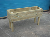 Raised wooden planters (short) - 2 rows of decking